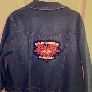 Women’s Denim Jacket with Harley Patch